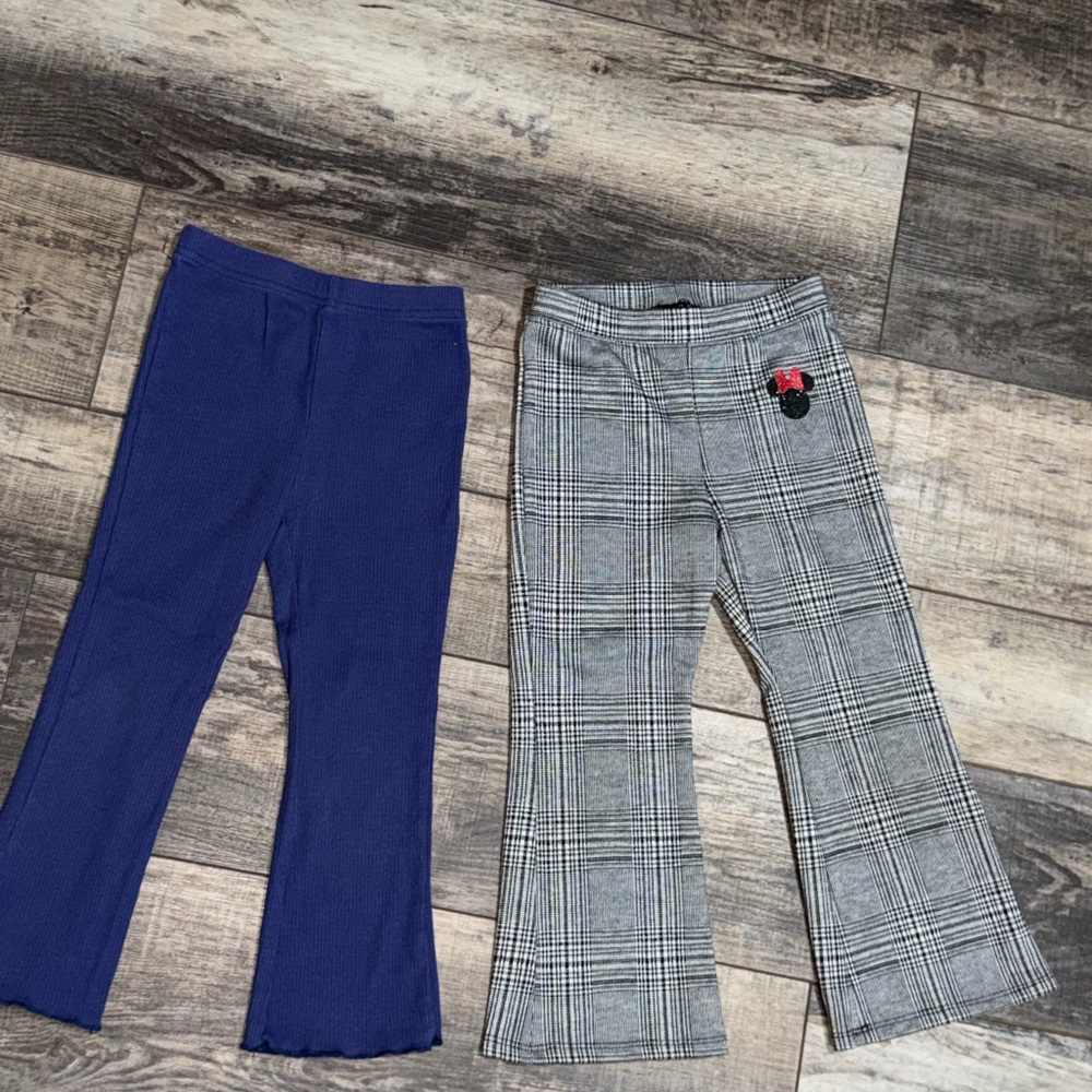 Plaid and Blue Kids Bottoms Set